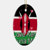 Décoration En Céramique I Love Kenya et "Hakuna Matata" Art Print (Droite)