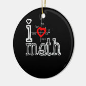 Décoration En Céramique I Love Math I Heart Math Mathématiques (Gauche)