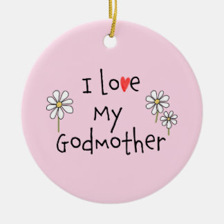 Décoration En Céramique I Love My Godmère Photo Ornament en céramique