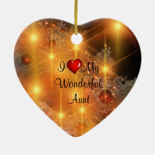 Décoration En Céramique I Love My Wonderful Aunt (Dos)