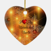 Décoration En Céramique I Love My Wonderful Uncle (Dos)