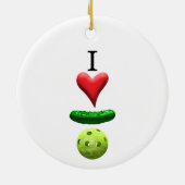 Décoration En Céramique I Love Pickleball - (Dos)