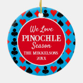 Décoration En Céramique I Love Pinochle Saison Bleu (Dos)