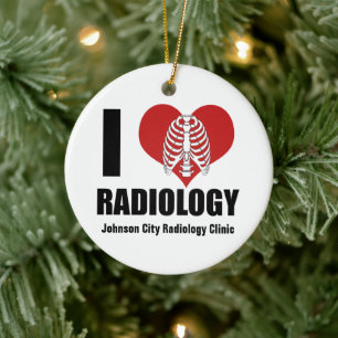 Décoration En Céramique I Love Radiologie Custom Radiologiste Noël