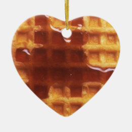 Décoration En Céramique I Love Waffles Ornament
