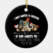 Décoration En Céramique I Seulement Recherché 10 Poulets - Amoureux Drôle (Devant)