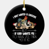 Décoration En Céramique I Seulement Recherché 10 Poulets - Amoureux Drôle (Dos)