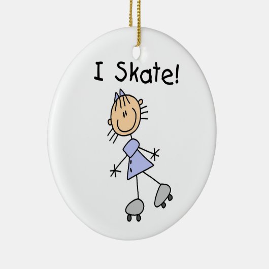 Décoration En Céramique I Skate Girl Roller Skater (Droite)