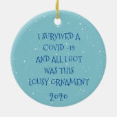 Décoration En Céramique I Survived a Covid Cornoavirus 2020 (Dos)