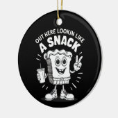 Décoration En Céramique Ici, On Dirait Un Snack Gâteau De Noël (Gauche)