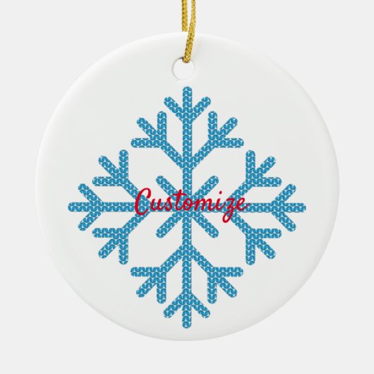 Décoration En Céramique Icy Blue Snowflake Thunder_Cove (Devant)