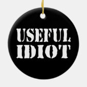 DÉCORATION EN CÉRAMIQUE IDIOT UTILE (Dos)