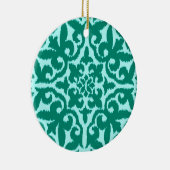 Décoration En Céramique Ikat damask pattern - Turquoise et Aqua (Droite)