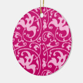 Décoration En Céramique Ikat Floral Damask - Fuchsia et rose pâle (Gauche)