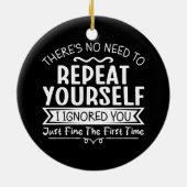 Décoration En Céramique Il n'est pas nécessaire de se répéter (Dos)