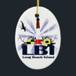 Décoration En Céramique Île de Long Beach<br><div class="desc">New Jersey d'île de Long Beach.</div>