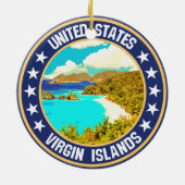 Décoration En Céramique Îles Vierges américaines (Dos)