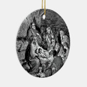 Décoration En Céramique Illustrated Christmas Nativity Scene (Droite)