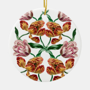 Décoration En Céramique Illustration botanique de la tulipe vintage