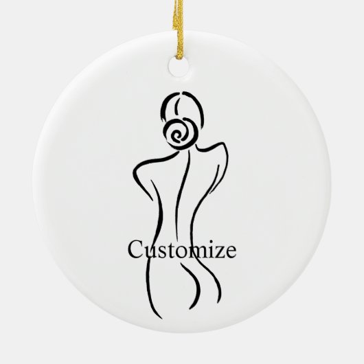 Décoration En Céramique Illustration d'art féminin Thunder_Cove (Dos)