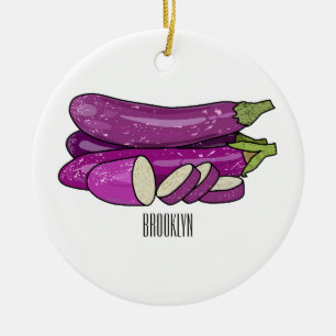 Décoration En Céramique Illustration d'aubergine