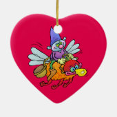 Décoration En Céramique Illustration de bande dessinée d'un gnome montant (Dos)