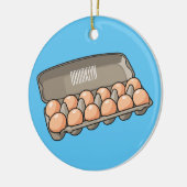 Décoration En Céramique Illustration de carton d'oeufs (Gauche)