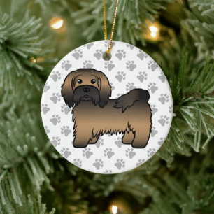 Décoration En Céramique Illustration de chien de dessin animé mignon Havan