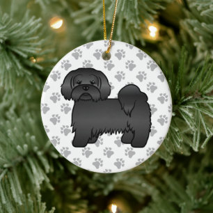 Décoration En Céramique Illustration de chien de dessin animé mignon Lhass