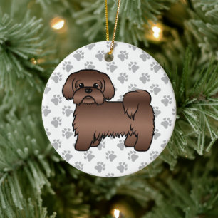 Décoration En Céramique Illustration de chien de dessin animé mignon Shih