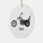 Décoration En Céramique Illustration de Chopper Motorcycle 1950 (Droite)