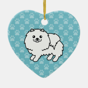 Décoration En Céramique Illustration de dessin animé de chien Pomeranian b