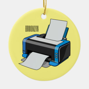 Décoration En Céramique Illustration de dessin d'imprimante