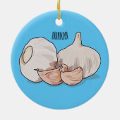 Décoration En Céramique Illustration de dessin sur l'ail (Dos)