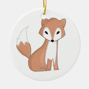 Décoration En Céramique Illustration de Digitals d'un Fox mignon