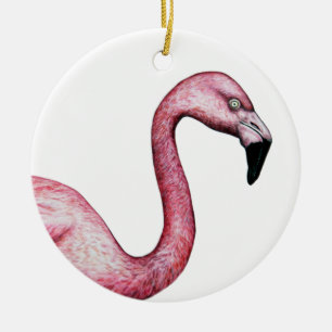 Décoration En Céramique Illustration de Flamant rose rose Vintage
