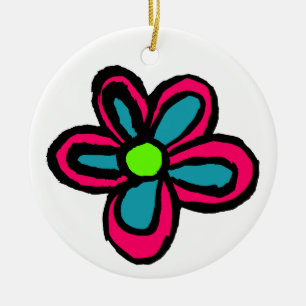 Décoration En Céramique Illustration de fleurs pour enfants
