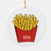 Décoration En Céramique Illustration de frites (Dos)