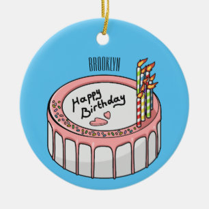 Décoration En Céramique Illustration de gâteau d'anniversaire