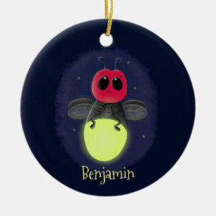 Décoration En Céramique Illustration de la caricature de la luciole de l'