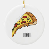 Décoration En Céramique Illustration de la pizza (Dos)