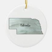 Décoration En Céramique Illustration de l'État du Nebraska (Devant)