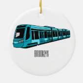 Décoration En Céramique Illustration de locomotive électrique (Dos)