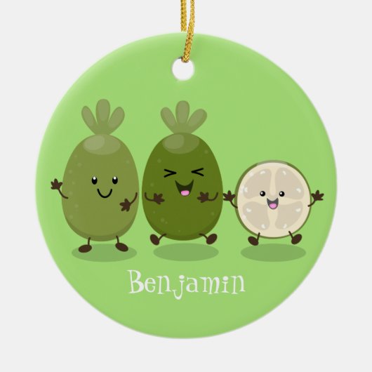 Décoration En Céramique Illustration de mignonne guava feijoa (Devant)