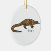 Décoration En Céramique Illustration de pangolin à queue longue (Droite)