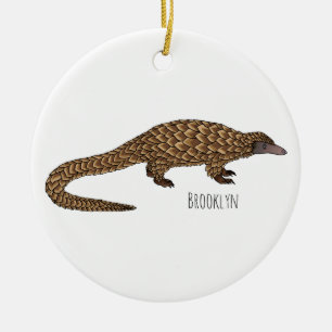 Décoration En Céramique Illustration de pangolin à queue longue