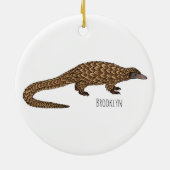 Décoration En Céramique Illustration de pangolin à queue longue (Dos)