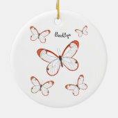 Décoration En Céramique Illustration de papillon en verre (Dos)