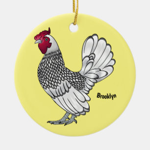 Décoration En Céramique Illustration de poulet Sebright