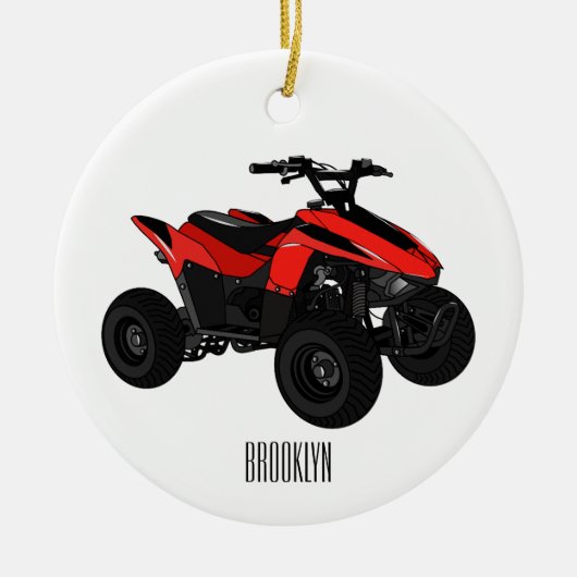 Décoration En Céramique Illustration de Quad bike atv (Devant)